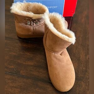Abeo Tan Shearling Winter Boots